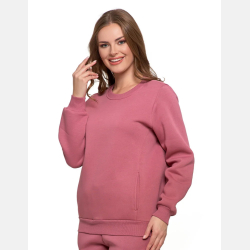 KLASYCZNA damska BLUZA OCIEPLANA z kieszeniami RÓŻOWA MORAJ